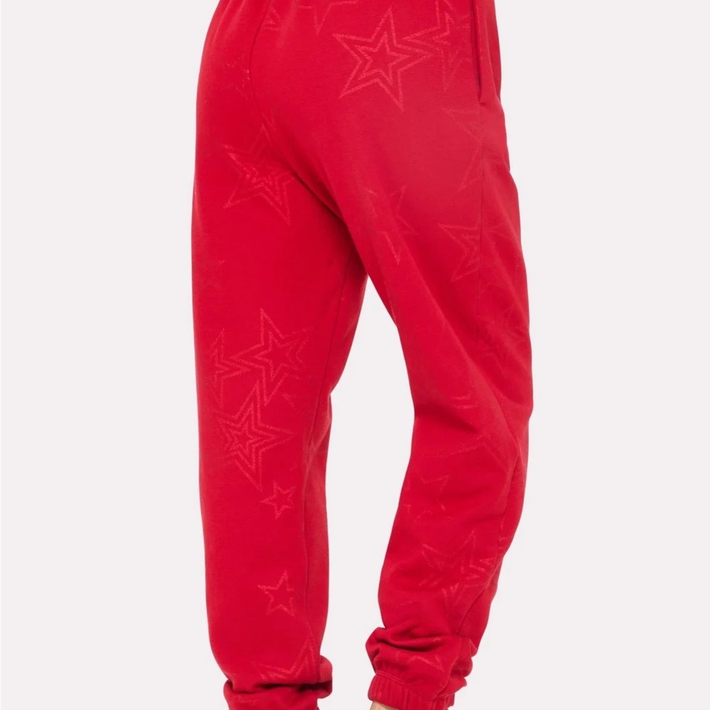 Yitty Cozy Fleece Everyday Jogger - Seeing Red w/Stars - XL - Picture 3 of 4
